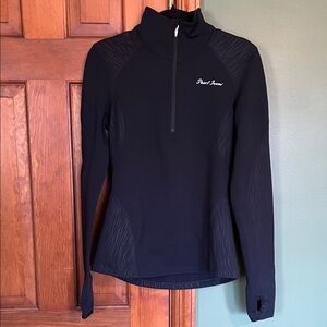 Pearl Izumi Black Half-Zip Long Sleeve Top